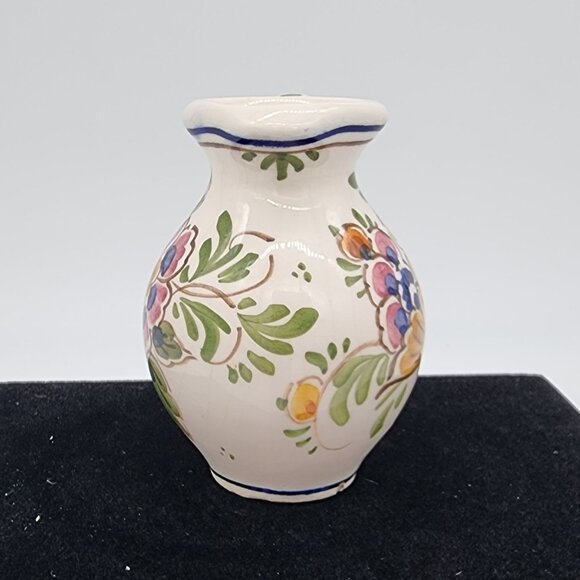 Hand Painted Mini Ceramic Creamer Floral Colorful Small 3" Italian VTG MCM - Picture 2 of 5